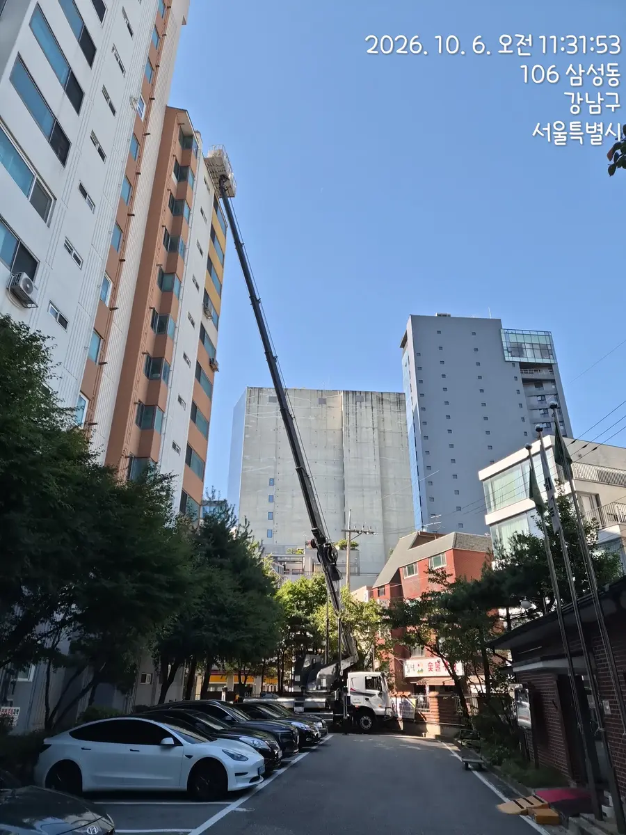 서울 강남구 삼성동 스카이차 작업 현장 2026년 10월 6일 사진 2